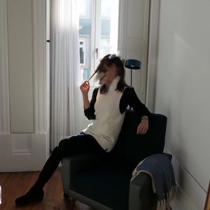 Massimo Dutti White Knit Vest